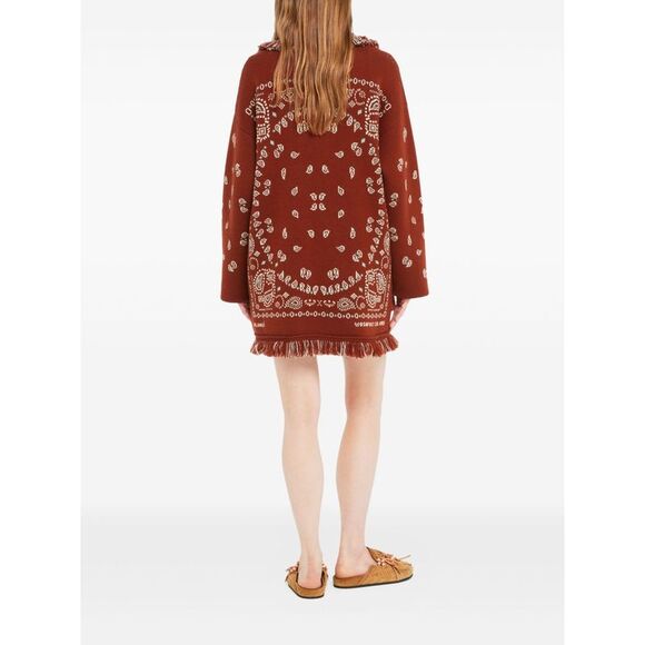 Alanui Women Bandana Jacquard Cashmere Cardigan - Picture 3 of 5